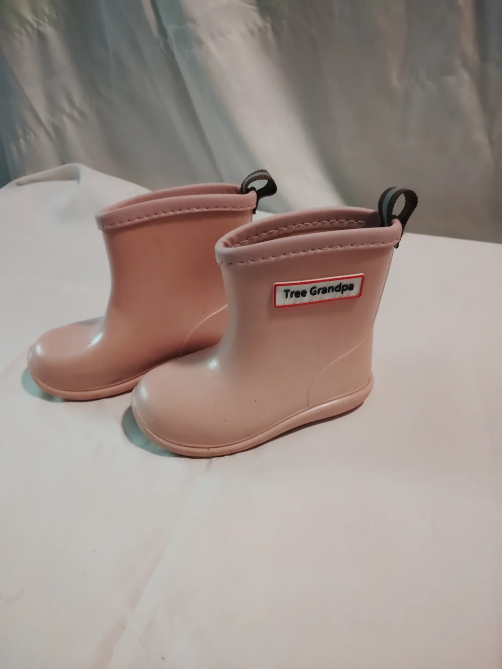 Tree Grandpa Pink Toddler Rain Boots